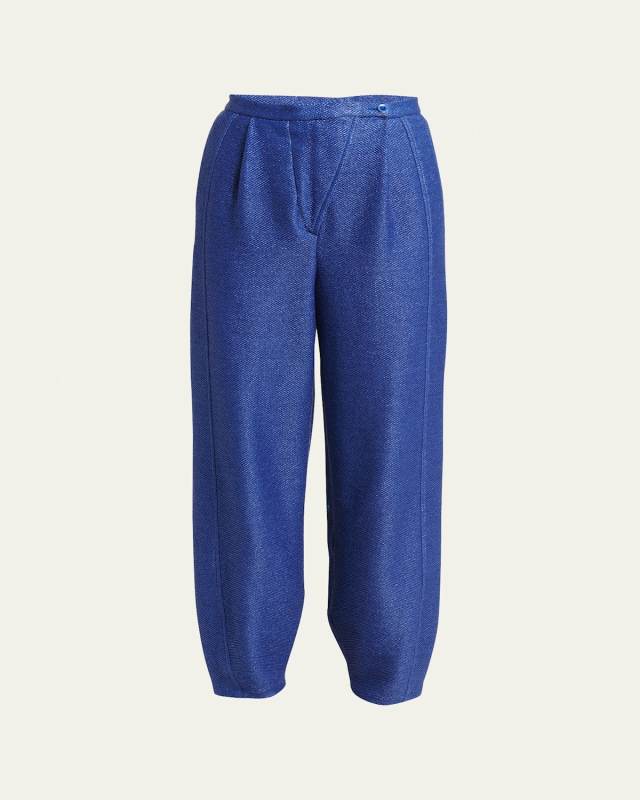 Jersey Rafia Tapered-Leg Pants